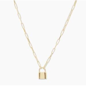 Gorjana Kara Gold Padlock Necklace